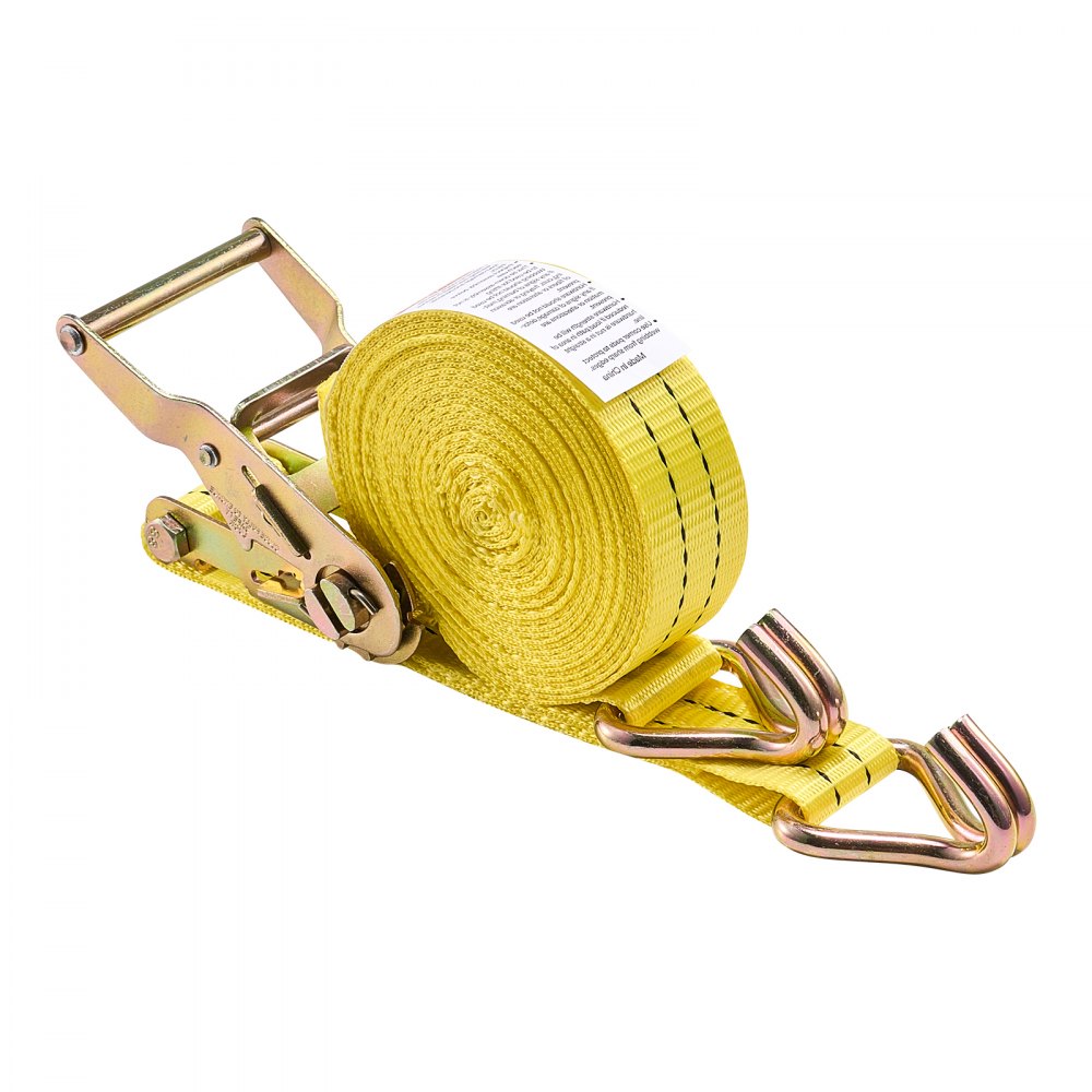 VEVOR Ratchet Straps, 38.1 mm x 6.1 m, Heavy Duty Tie Down Straps with Double J Hook, 2000 kg Break Strength, Carry Bag, Tie Down Ratcheting for Moving, Trailers, Motorcycles, Kayaks, Car Roof, 4 Pack