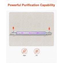 VEVOR 55 W Purificador de Agua Ultravioleta, 12 GPM, Filtro Purificador de Agua Ultravioleta Versátil para Toda la Casa con Carcasa de Acero Inoxidable, Funda de Cuarzo Apto para Ducha, Bebida