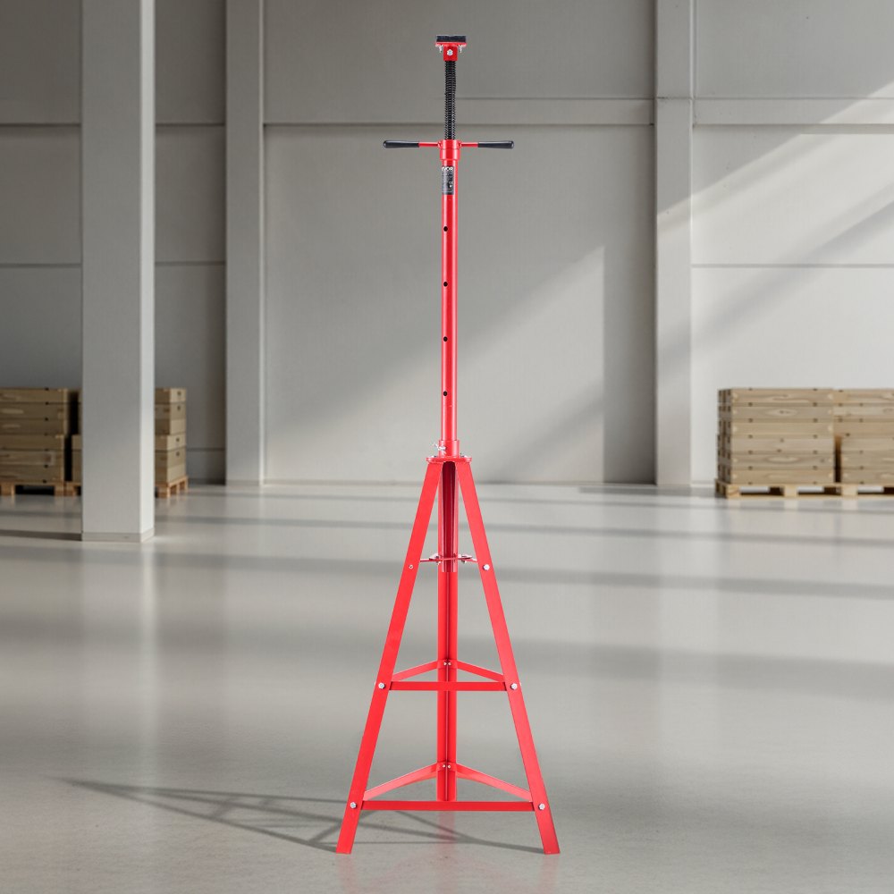 VEVOR Soporte de Elevación Inferior Capacidad de 2 t, Soporte para Debajo del Polipasto Elevación de 120-215 cm, Altura Ajustable en 4 Niveles, Acero al Carbono de Alta Resistencia para Garajes