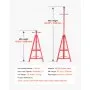 VEVOR Soporte de Elevación Inferior Capacidad de 2 t, Soporte para Debajo del Polipasto Elevación de 120-215 cm, Altura Ajustable en 4 Niveles, Acero al Carbono de Alta Resistencia para Garajes
