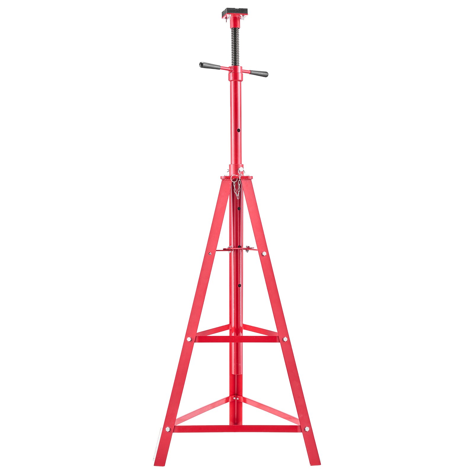 VEVOR Soporte de Elevación Inferior Capacidad de 2 t, Soporte para Debajo del Polipasto Elevación de 120-215 cm, Altura Ajustable en 4 Niveles, Acero al Carbono de Alta Resistencia para Garajes