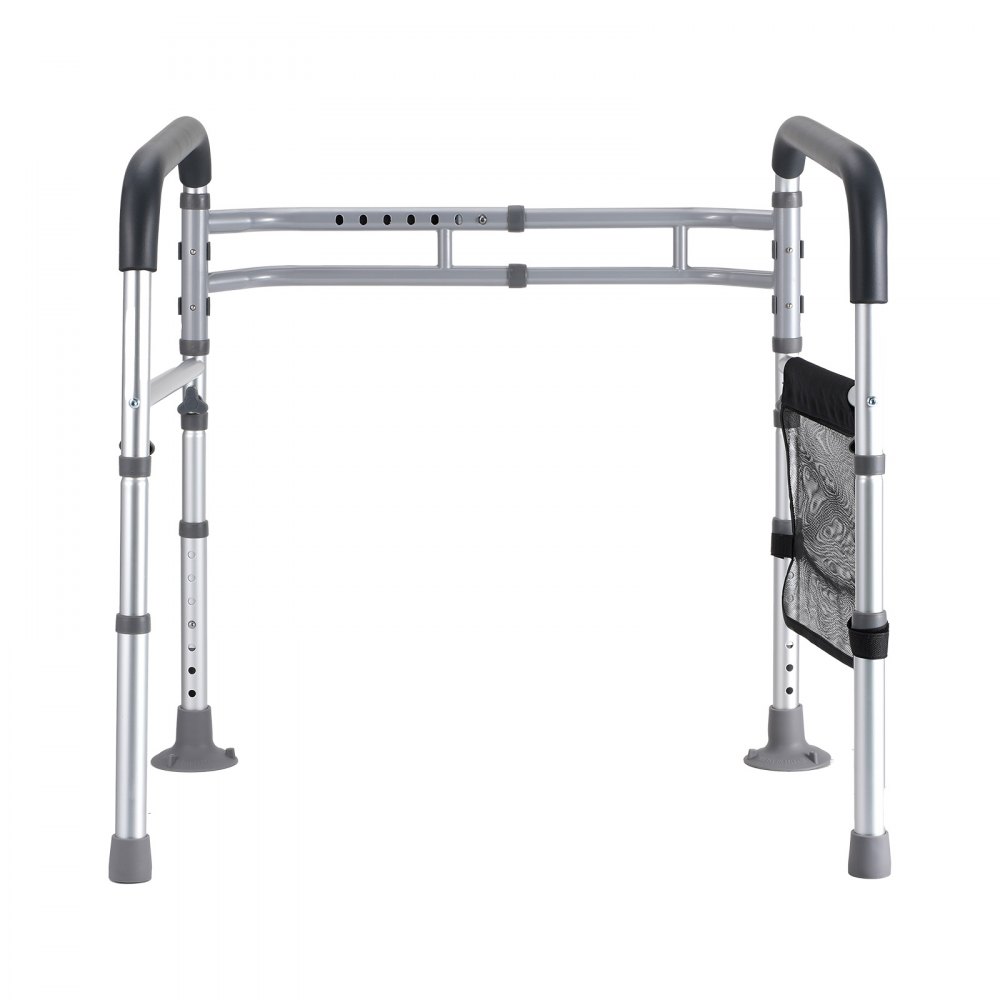 VEVOR Pasamanos de Seguridad para Inodoro Asiento de Inodoro Plegable 300 libras con Asas Antideslizantes Portátil y Versátil Tubo de Aleación de Aluminio para Personas Mayores, Mujeres Embarazadas