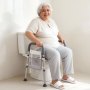 VEVOR Raised Toilet Seat with Arms, 181 kg Load Capacity, Adjustable Height and Width, Commode Cushion Padded Elevated Toilet Seat Riser with Handles for Seniors, Elderly, Handicap, Disabled, Adults