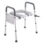 VEVOR Raised Toilet Seat with Arms, 181 kg Load Capacity, Adjustable Height and Width, Commode Cushion Padded Elevated Toilet Seat Riser with Handles for Seniors, Elderly, Handicap, Disabled, Adults
