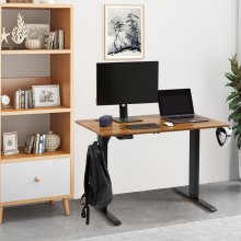 VEVOR Escritorio de Pie de Altura Ajustable 0,72-1,1 m Mesa Elevable Escritorio de 1,4 x 0,7 m Escritorio Eléctrico de Pie Elevación de 15,4 mm/s Estructura Metálica Carga de 82 kg para Hogar Oficina