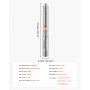 VEVOR deep well pump, 550 W output power, 65 l/min flow rate, 85 m delivery head, with 20 m cable, external control box, submersible pump, for industrial irrigation and home use, IP68