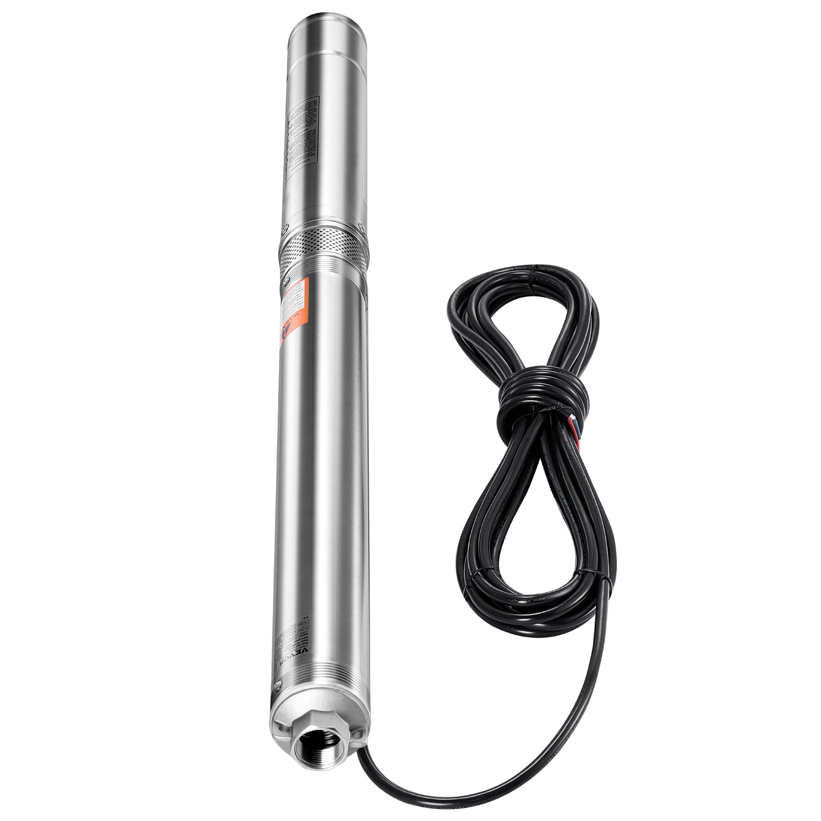 VEVOR Bomba Sumergible para Pozos Profundos con cable de 20 m, Caja de Control Externa Potencia de Entrada 750 W Caudal de 65 L/min, Altura de Elevación de 64 m para Riego Industrial y Uso Doméstico