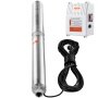 VEVOR Bomba Sumergible para Pozo Profundo, 1500W 230V 50Hz, 9,8 m³/h 108 m de Cabezal, con Cable de 19,4 m y Caja de Control Externa, Bombas de Agua de Acero Inoxidable para Uso Industrial, Riego y Doméstico, IP68 a Prueba de Agua