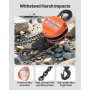 VEVOR Polipasto de Cadena Manual, Capacidad de 2 T, Polipasto Manual con Cadena Galvanizada G80 Mejorada, Altura de Elevación de 3 m, para Garaje, Almacén y Maquinaria Automotriz, Color Naranja