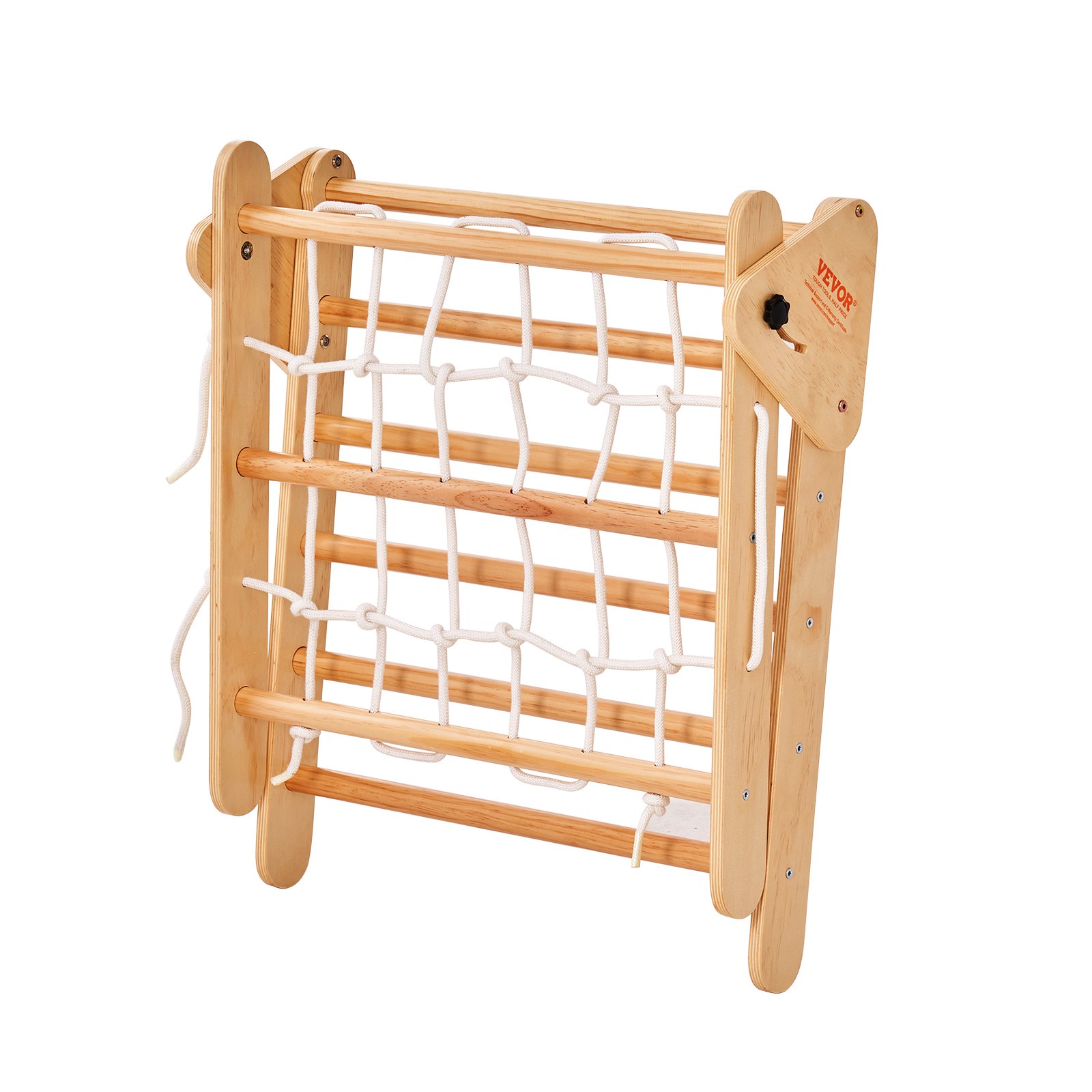 VEVOR Juego de triángulos Pikler, 4 en 1 Juguetes de Escalada para Niños, Triángulo Montessori, con Rampa y Arco, Gimnasio de Escalada de Madera de Gran Tamaño para Niños de 1 a 3 Años, Color Madera