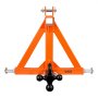 VEVOR 3 Point Trailer Hitch with 50.8mm Receiver, 3 Pt Quick Hitch with 3 Trailer Balls, Tractor Tow Drawbar Adapter for Category 1, Kubota, Mahindra, Ford, Yanmar, John Deere, Massey Ferguson, Orange