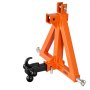 VEVOR 3 Point Trailer Hitch with 50.8mm Receiver, 3 Pt Quick Hitch with 3 Trailer Balls, Tractor Tow Drawbar Adapter for Category 1, Kubota, Mahindra, Ford, Yanmar, John Deere, Massey Ferguson, Orange