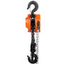 VEVOR Polipasto de Cadena Manual 2 T Polipasto de Cadena con Gancho de Bloque de 360° Altura de Elevación 2,8 m Acero Aleado G80 Guía de Cadena con Freno de Doble Trinquete para Garajes de Mercancías
