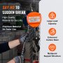 VEVOR Polipasto de Cadena Manual 3 T Polipasto de Cadena con Gancho de Bloque de 360° Altura de Elevación 2,8 m Acero Aleado G80 Guía de Cadena con Freno de Doble Trinquete para Garajes de Mercancías