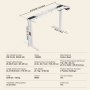 VEVOR Marco de Escritorio de Pie con Motor Dual Altura Ajustable 65-129 cm Patas Eléctricas para Escritorio Longitud de 110-178 cm Base de Estación de Trabajo para Hogar, Oficina, Solo Marco, Blanco