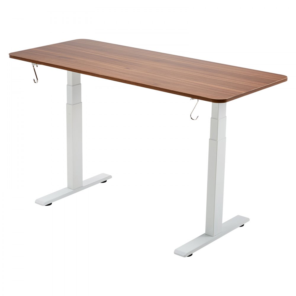 VEVOR Estructura de Mesa Elevable, Doble Motor, Altura Ajustable 60-125 cm Longitud 101-180 cm, Marco de Escritorio Elevable Eléctrico, Patas de Mesa con Control Inteligente para Oficina Hogar, Blanco