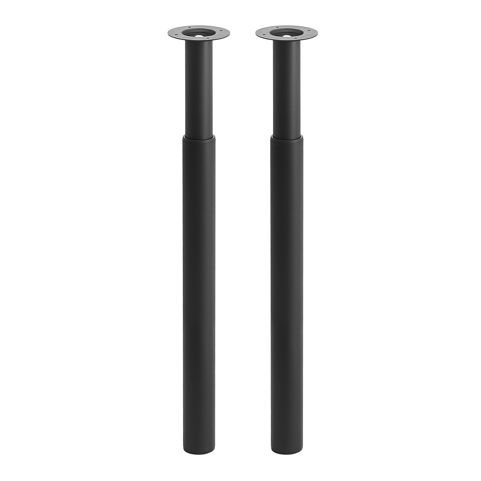 VEVOR Patas Regulables de Mesa de Acero al Carbono, Altura Ajustable 710-1100 mm, Negro, Capacidad Máxima 544 kg, Juego de 4 Patas con Kit de Herrajes para Escritorio, Mesa de Bar, Banco de Trabajo