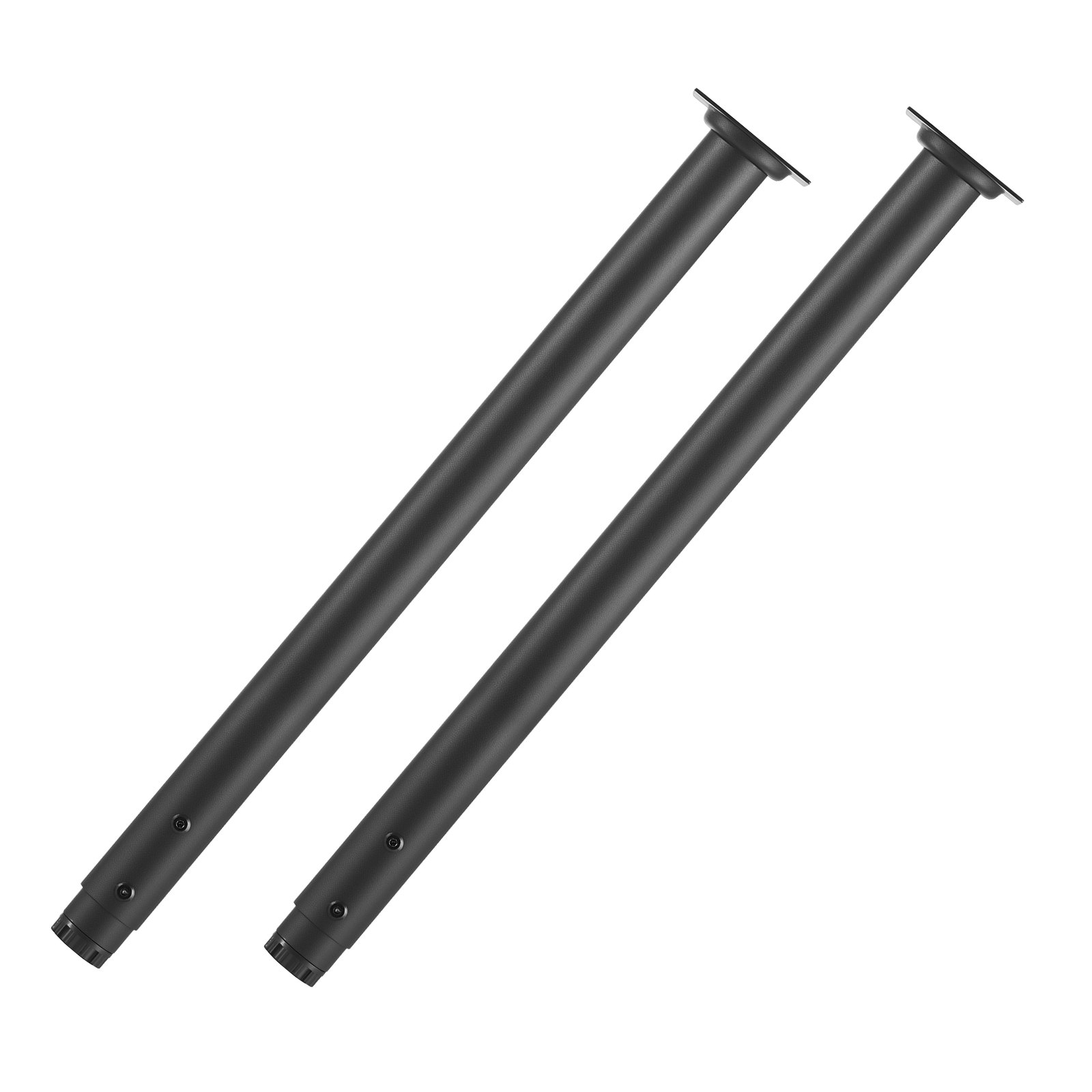 VEVOR Patas Regulables de Mesa de Acero al Carbono, Altura Ajustable 600-1000 mm, Capacidad Máxima 544 kg, Juego de 4 Patas Redondas con Kit de Herrajes para Escritorio, Banco de Trabajo, Mesa de Bar