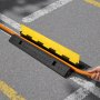 VEVOR Cable Protector Ramp, 9,979 kg/axle Capacity, 1 Channel Heavy Duty Rubber Cord Hose Wire Cover, 70 x 50 mm Channel, Traffic Speed Bump with Flip-Open Top Cover, for Indoor Outdoor Use, 1 Pack