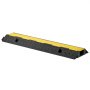 VEVOR Cable Protector Ramp, 9,979 kg/axle Capacity, 1 Channel Heavy Duty Rubber Cord Hose Wire Cover, 70 x 50 mm Channel, Traffic Speed Bump with Flip-Open Top Cover, for Indoor Outdoor Use, 1 Pack