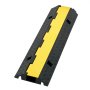 VEVOR Cable Protector Ramp, 9,979 kg/axle Capacity, 1 Channel Heavy Duty Rubber Cord Hose Wire Cover, 70 x 50 mm Channel, Traffic Speed Bump with Flip-Open Top Cover, for Indoor Outdoor Use, 1 Pack