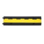 VEVOR Protector de Cables para Suelo de 2 Canales de 32 x 31 mm, Rampa de Protección de Cable Carga de Capacidad de 9979 kg, Rampa de Caucho para Interiores, Exteriores, Hogar, Oficina, Almacén