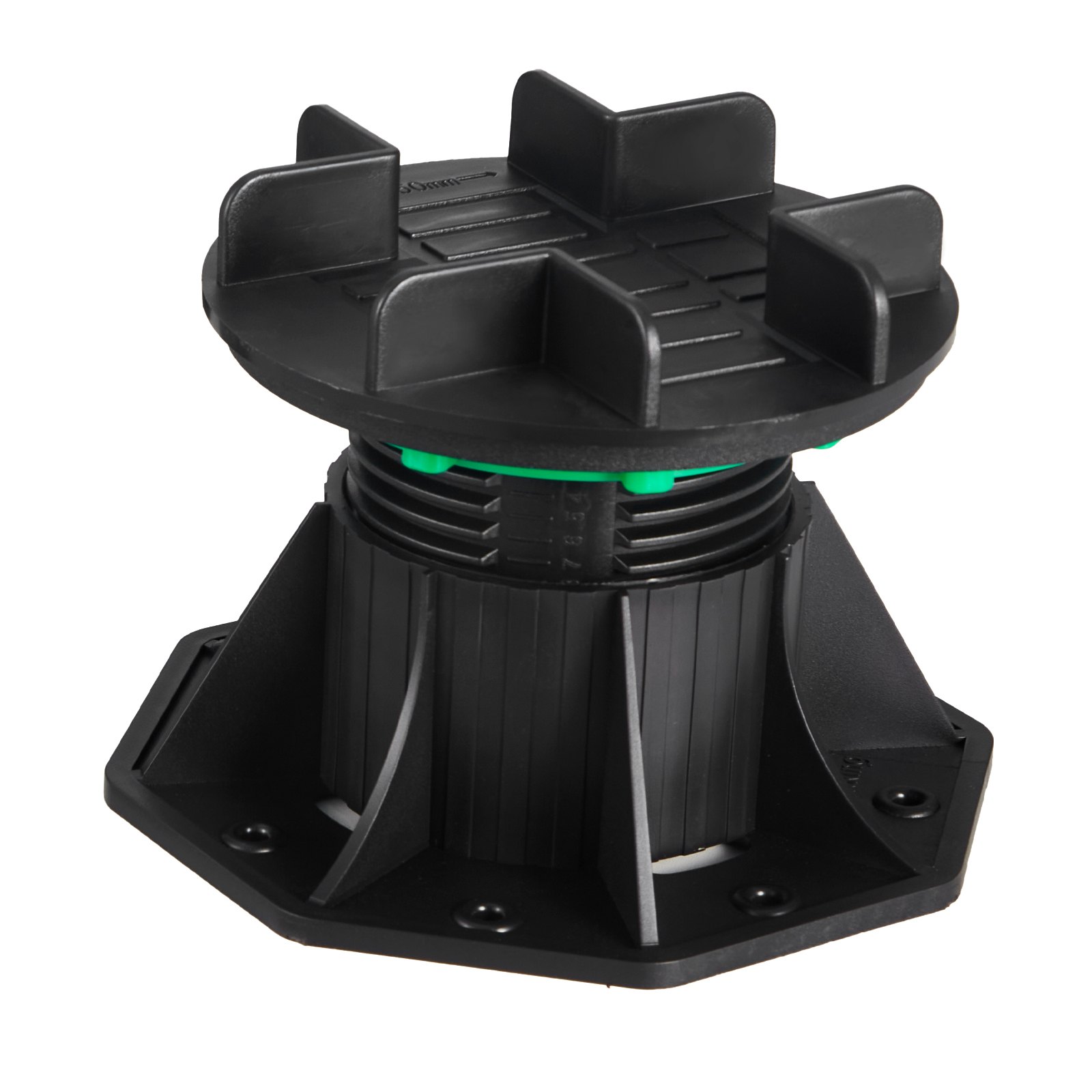 VEVOR Bloques de Terraza 8 Unidades, Carga 997,90 kg, Pedestal de Plástico, Adoquín, Elevación: 90-118 mm, Altura Ajustable, Base para Cobertizo, Madera, Hormigón y Metal, 197 x 197 x 113 mm