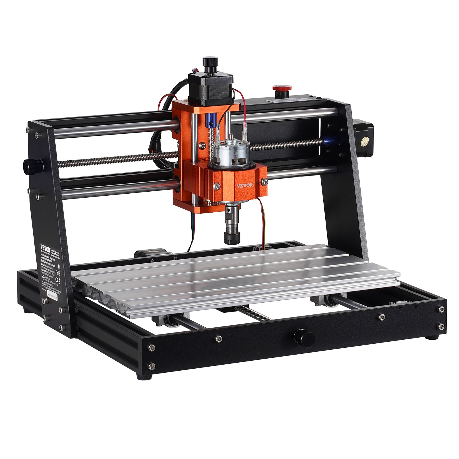 VEVOR 120 W Máquina de Grabado CNC, Kit de Fresadora para Tallado y Grabado de Madera con Control GRBL de 3 ejes, Área de Trabajo de 300 x 200 x 72 mm para Madera, Acrílico, MDF, PVC, Espuma Plástico