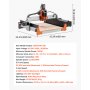 VEVOR Fresadora CNC de Grabado en Madera de 3 Ejes, 500 W, 12000 RPM, con Rieles Lineales Dobles y Husillo de Bolas, Área de Trabajo 40 x 40 x 9,5 cm, para Tallado y Corte de Madera y Acrílico
