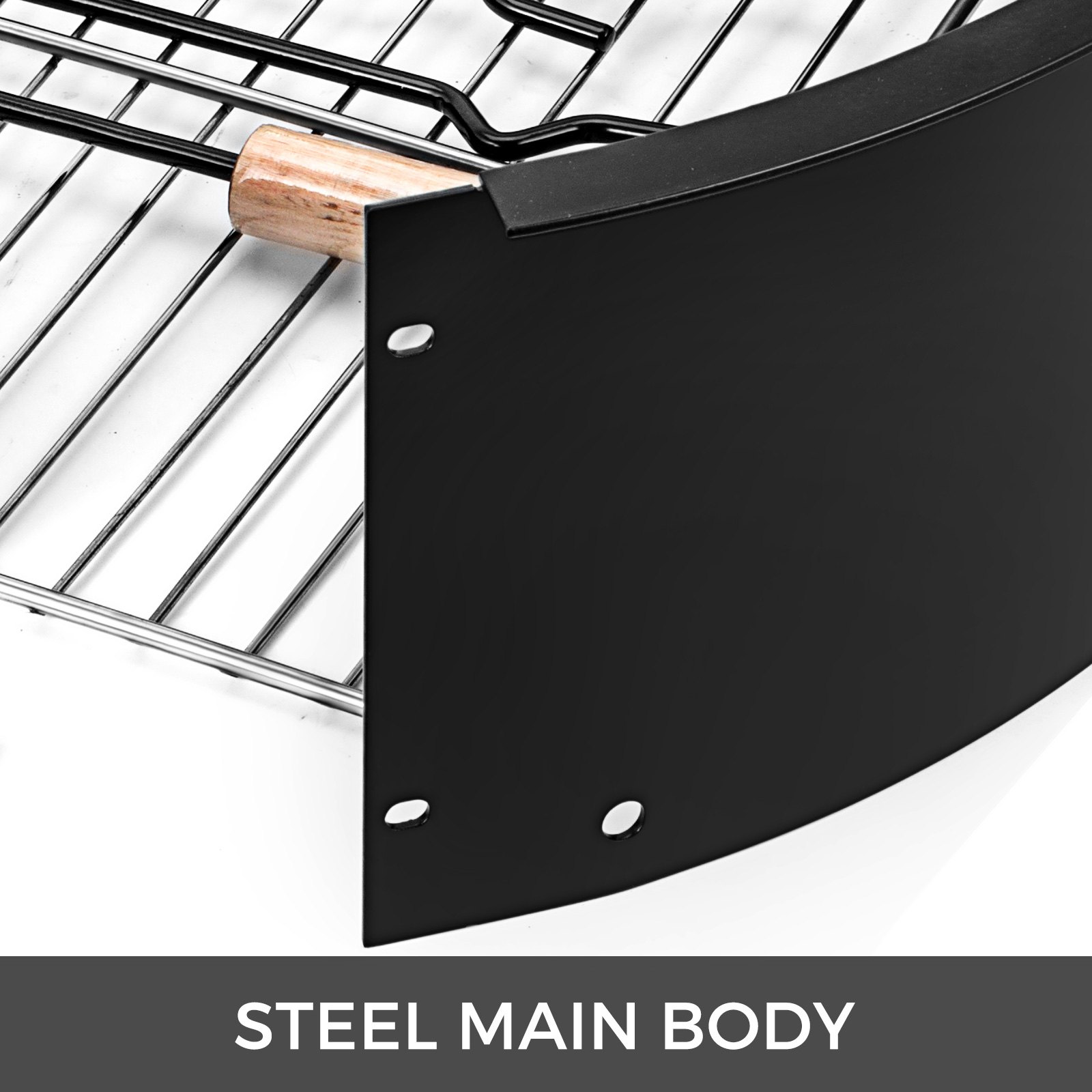 Chimenea Con Parrilla En Tierra 81x20cm Brasero Jardín Leña Ardiendo Patio