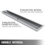 VEVOR Mesa rectangular de Hoguera 121,9 x 15,2 x 5,0cm Brasero Portátil de Mesa de gas Propano Brasero Exterior para chimenea Exterior de metal para exterior
