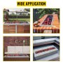VEVOR Mesa Rectangular de Hoguera de Acero Inoxidable 201, 150 cm x 15,2 cm x 5,0 cm, Brasero Portátil de Mesa de Gas Propano, Exterior Metal para Aire Libre Brasero con Placa de Montaje Extraíble