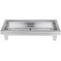 VEVOR Mesa Rectangular de Hoguera, 60 x 25 x 13 cm, Brasero Portátil de Mesa de Gas Propano, Brasero Exterior para Chimenea, Mesa de Foso de Fuego Rectangular para Chimenea, Chimenea Barbacoa Exterior