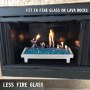 VEVOR Mesa Rectangular de Hoguera, 60 x 25 x 13 cm, Brasero Portátil de Mesa de Gas Propano, Brasero Exterior para Chimenea, Mesa de Foso de Fuego Rectangular para Chimenea, Chimenea Barbacoa Exterior