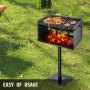 Parrilla Soporte Bbq Acero Al Carbono 50,8x35,5 Cm Con Placa Base Al Aire Libre