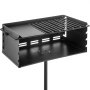 VEVOR Soporte para parrilla para barbacoa de acero al carbono, 61 X 40,6cm, con placa negra