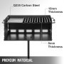 VEVOR Soporte para parrilla para barbacoa de acero al carbono, 61 X 40,6cm, con placa negra