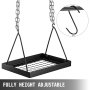 VEVOR Barbacoa Portátil, Soporte de Cocina para Fogata de Acero al Carbono, Equipo de Cocina para Fogatas Negro, Parrilla de Cocina para Fogatas, Cocina para Campamentos, Cocina al Aire Libre