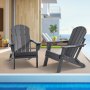 VEVOR 2 Juegos de Sillas Adirondack de Jardín para Terraza 800x755x915 mm Gris