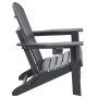 VEVOR 2 Juegos de Sillas Adirondack de Plástico Plegables y Portátiles de 800 x 755 x 915 mm para Exteriores, con Portavasos, Reposabrazos Relajante y Ergonómico para Jardín, Patio trasero, Gris