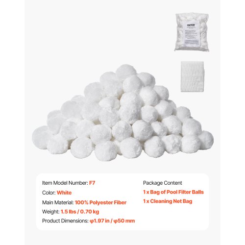 Bolas De Filtro 1400g Bolas De Filtro, Bolas De Filtro De Piscina Para Filtro De Arena-Blanco
