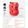 VEVOR Bidón de Gasolina de 10 L, Tanque de Combustible de HDPE y PP con Pico y Cerradura, Caudal Máximo de 15 L/min, a Prueba de Fugas, para la Mayoría de Autos, Motocicletas, ATV, UTV, Rojo, 1 Pieza