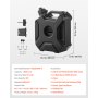 VEVOR Bidón de Gasolina de 5 L, Tanque de Combustible de HDPE y PP con Pico y Cerradura, Caudal Máximo de 15 L/min, a Prueba de Fugas, para la Mayoría de Autos, Motocicletas, ATV, UTV, Negro, 1 Pieza