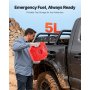 VEVOR Bidón de Gasolina de 5 L, Tanque de Combustible de HDPE y PP, con Pico y Cerradura, Caudal Máximo de 15 L/min, a Prueba de Fugas, para la Mayoría de Autos, Motocicletas, ATV, UTV, Rojo, 1 Pieza