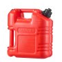 VEVOR Bidón de Gasolina de 9,5 L, Tanque de Combustible de HDPE y PP, con Pico y Escala, Caudal Máximo de 15 L/min, a Prueba de Fugas, para la Mayoría de Autos, Motocicletas, ATV, UTV, Rojo, 1 Pieza