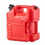 VEVOR Bidón de Gasolina de 9,5 L, Tanque de Combustible de HDPE y PP, con Pico y Escala, Caudal Máximo de 15 L/min, a Prueba de Fugas, para la Mayoría de Autos, Motocicletas, ATV, UTV, Rojo, 1 Pieza