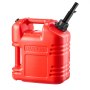 VEVOR Bidón de Gasolina de 9,5 L, Tanque de Combustible de HDPE y PP, con Pico y Escala, Caudal Máximo de 15 L/min, a Prueba de Fugas, para la Mayoría de Autos, Motocicletas, ATV, UTV, Rojo, 1 Pieza