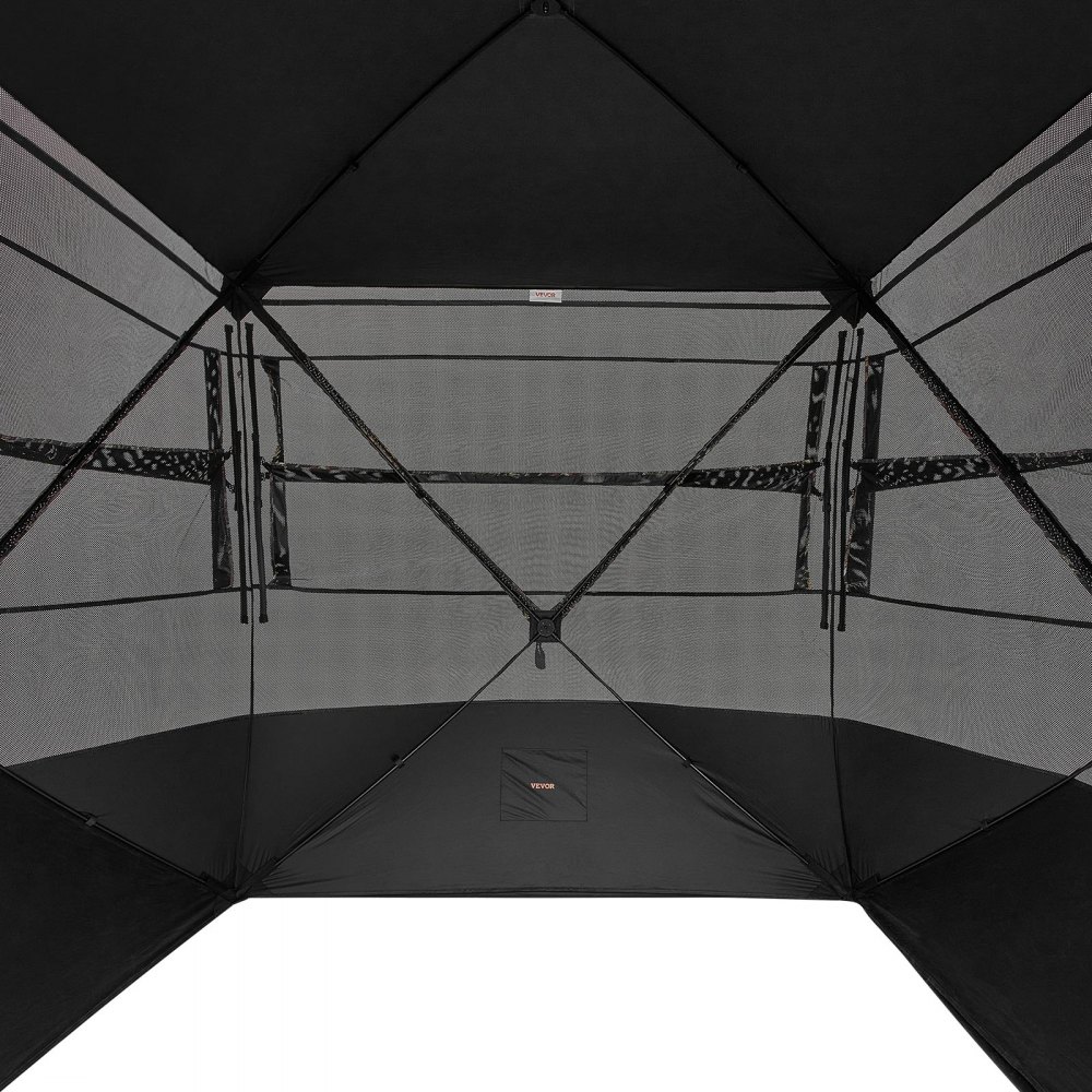 VEVOR Persiana de Caza Transparente a 4 o 5 Personas con Bolsa de Transporte, Carpa Camuflaje Portátil de 270 Grados, con Puerta y Ventana Magnéticas, para Pavos y Ciervos, 1780 x 1780 x 2000 mm