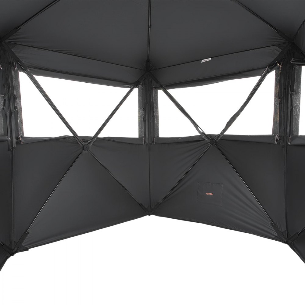 VEVOR Hunting Blind, 6-7 Person Ground Blinds with Carrying Bag, Portable Camouflage Tent, Reinforced Durable Concealed Shelter with Silent Zipper Door and Window, for Turkey and Deer