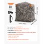 VEVOR Tienda de Caza Portátil Visión de 270° Puesto de Caza Plegable para 1 o 2 Personas con Bolsa de Transporte Tienda de Camuflaje Resistente Malla de Visión Unidireccional, 1410 x 1410 x 1700 mm